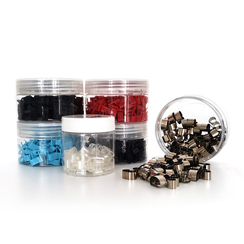 Clip trasparente con inserto metallografico/clip triangolare/clip di montaggio in acciaio inossidabile/clip di fila